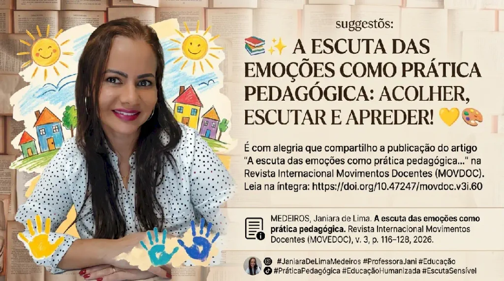 A Escuta das Emoções Como Prática Pedagógica: Acolher, Escutar e Aprender! 3 A escuta das emoções como prática pedagógica - Acolher escutar e aprender _ Intelectual Educadora Janiara de Lima Medeiros