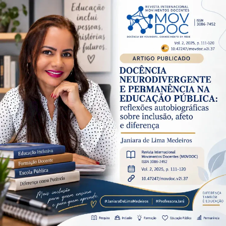 HOME 11 Docência neurodivergente e permanência na educação pública: reflexões autobiográficas sobre inclusão, afeto e diferença.